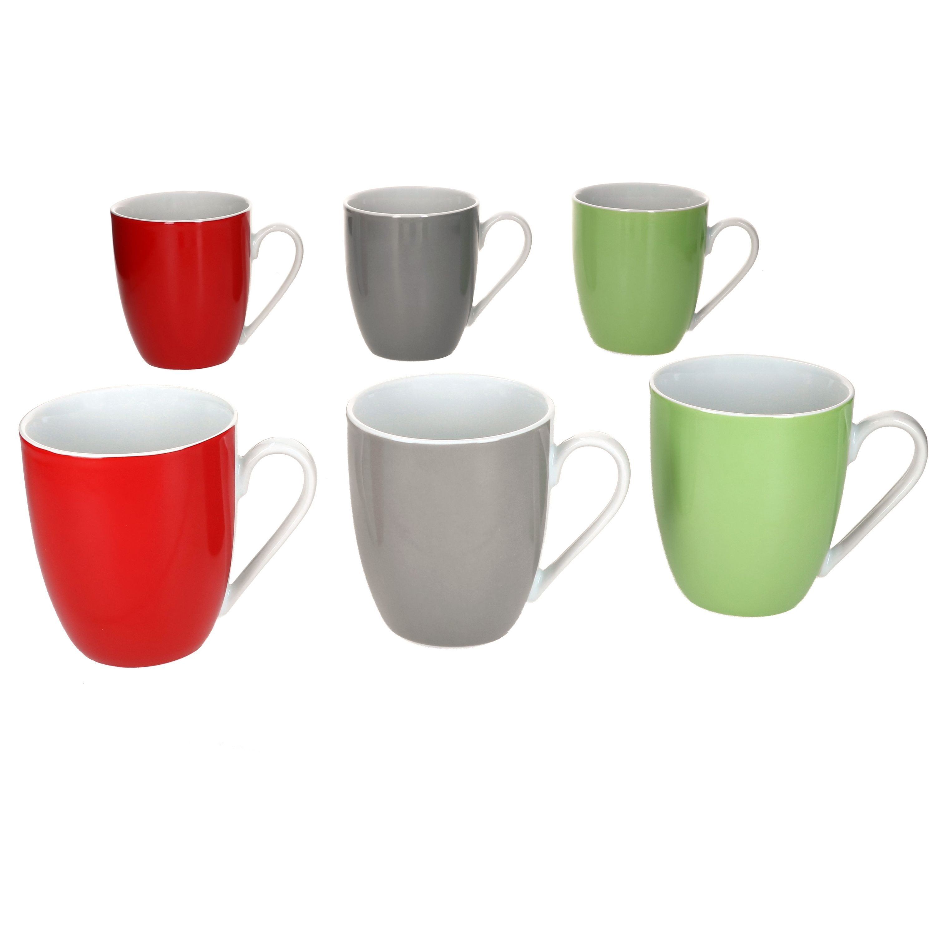 MamboCat Becher 6x Variant Trio Kaffeebecher 350ml Porzellan-Tassen 6 Personen, Porzellan