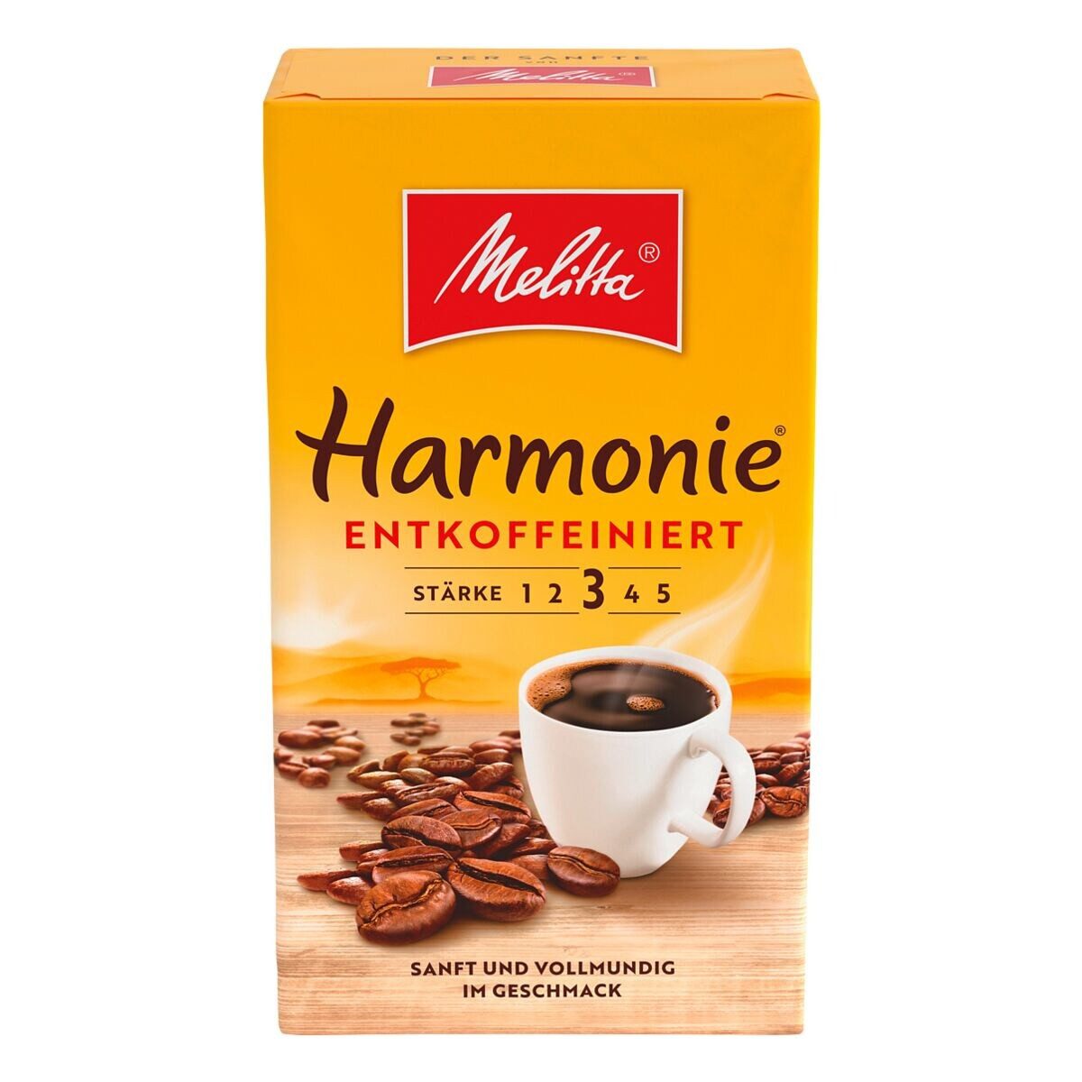 Melitta Kaffee Harmonie - entcoffeiniert, 500 g, gemahlen