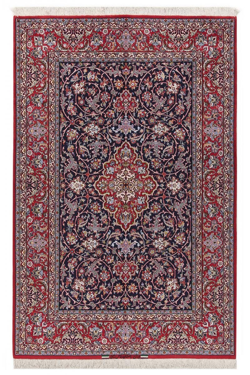 Höhe: 6 Trading, 151x225 mm Isfahan Orientteppich, Handgeknüpfter Sherkat Orientteppich rechteckig, Seidenkette Nain