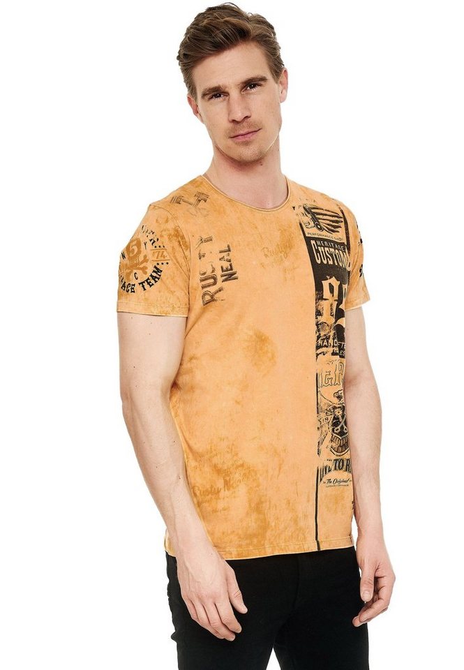 Rusty Neal T-Shirt mit modernem Print, Aus hochwertiger Baumwolle  hergestellt
