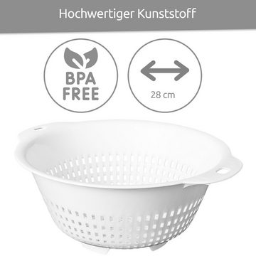 Wüllner + Kaiser Küchensieb Nudelsieb 28 cm, lebensmittelechtes, BPA-freies Material, (1-St), Abtropfsieb wiederverwendbar