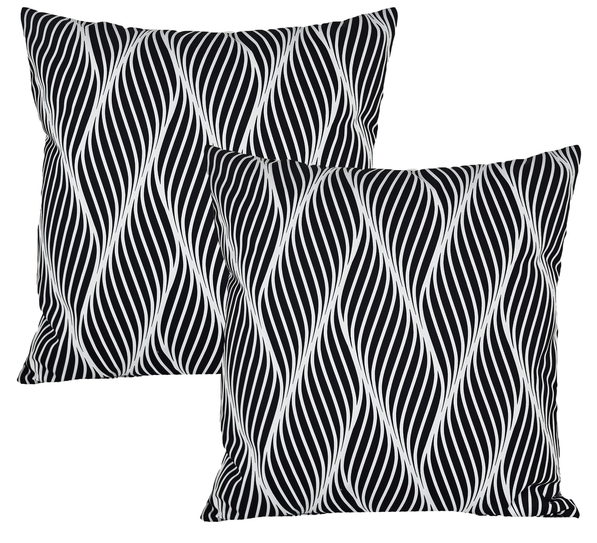 JACK Kissenbezüge 2er Set 45x45cm Motiv Outdoor Kissen Wasserfest, (2 Stück), 2x Kissenhülle, strapazierfähig, wasserabweisend, Innen & Außen