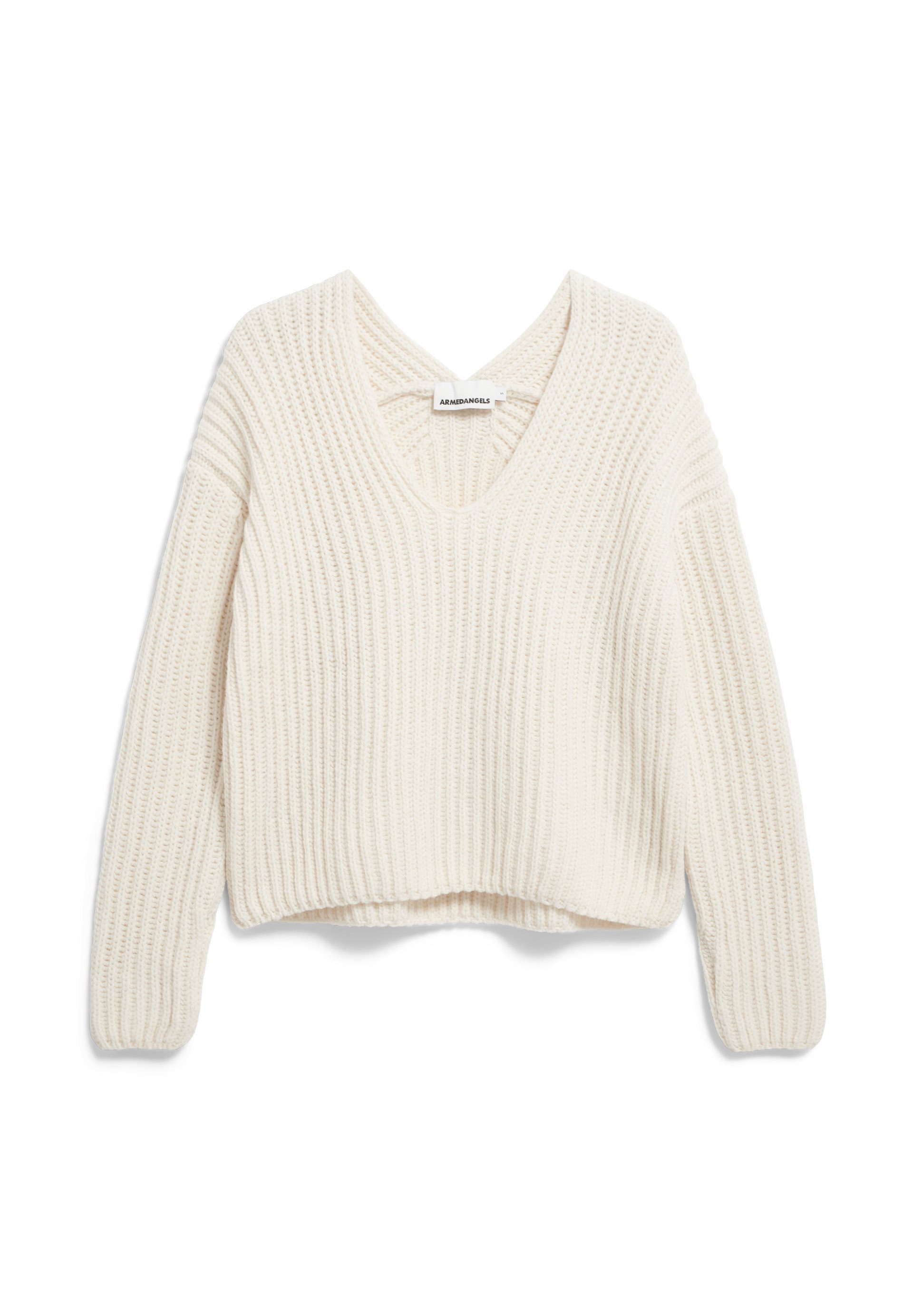 Strickpullover TIANAA SOLID Pullover Loose Fit aus Bio-Woll Mix