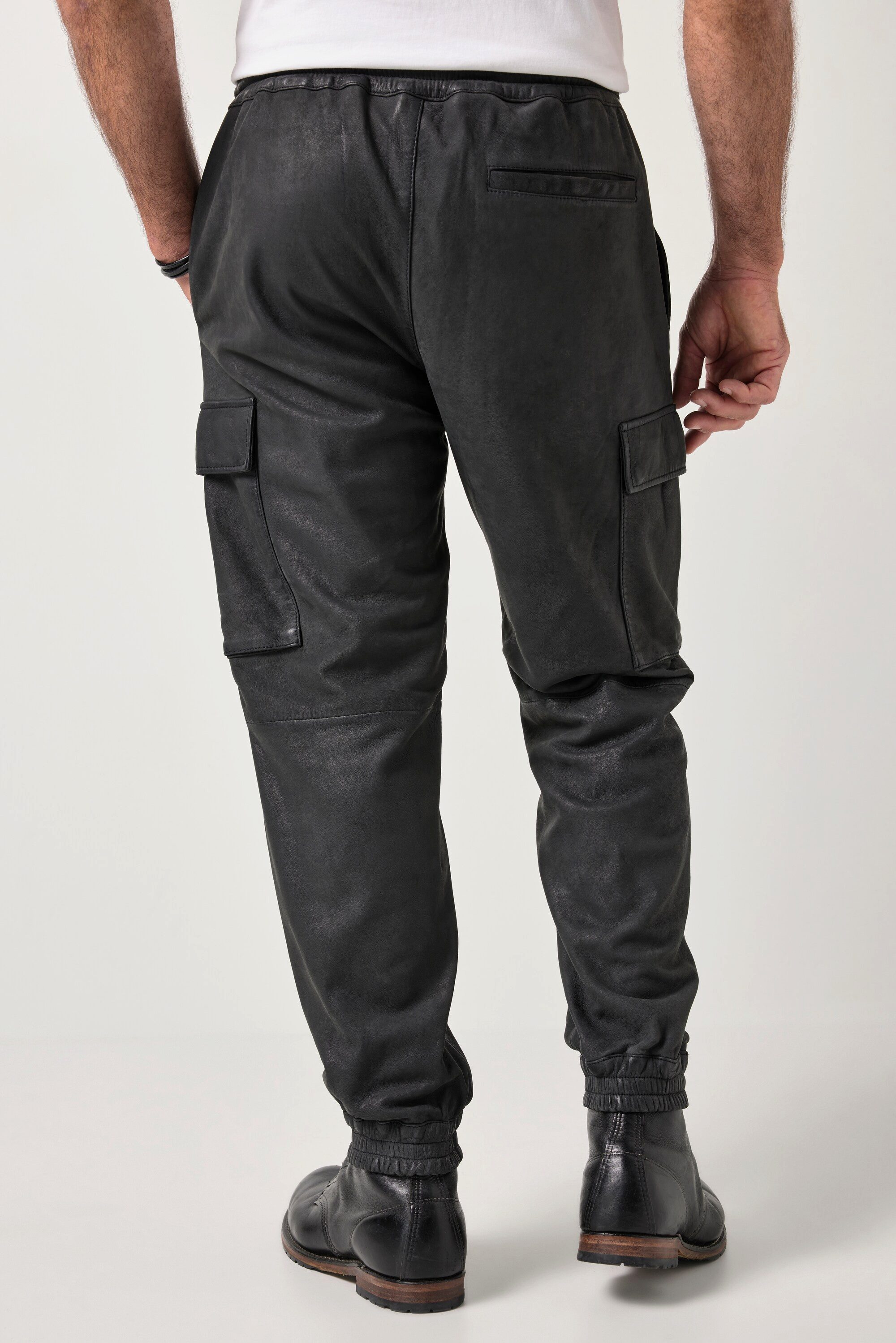 JP1880 Schlupfhose Leder-Cargohose Leder feinstes Lammnappaleder