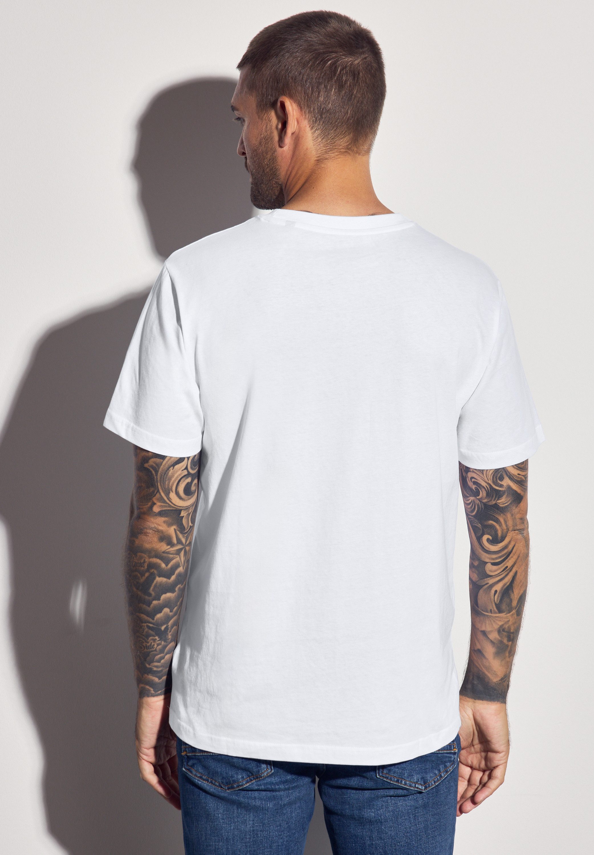 STREET ONE MEN T-Shirt aus reiner günstig online kaufen