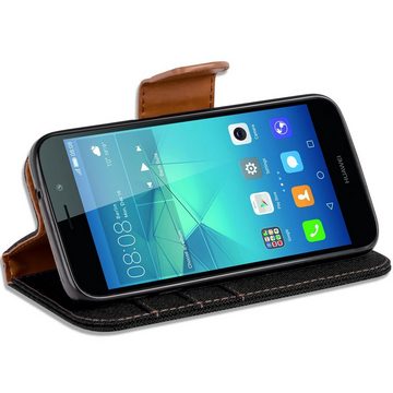CoolGadget Handyhülle Denim Schutzhülle Flip Case für Huawei GT3 5,2 Zoll, Book Cover Handy Tasche Hülle Etui Klapphülle