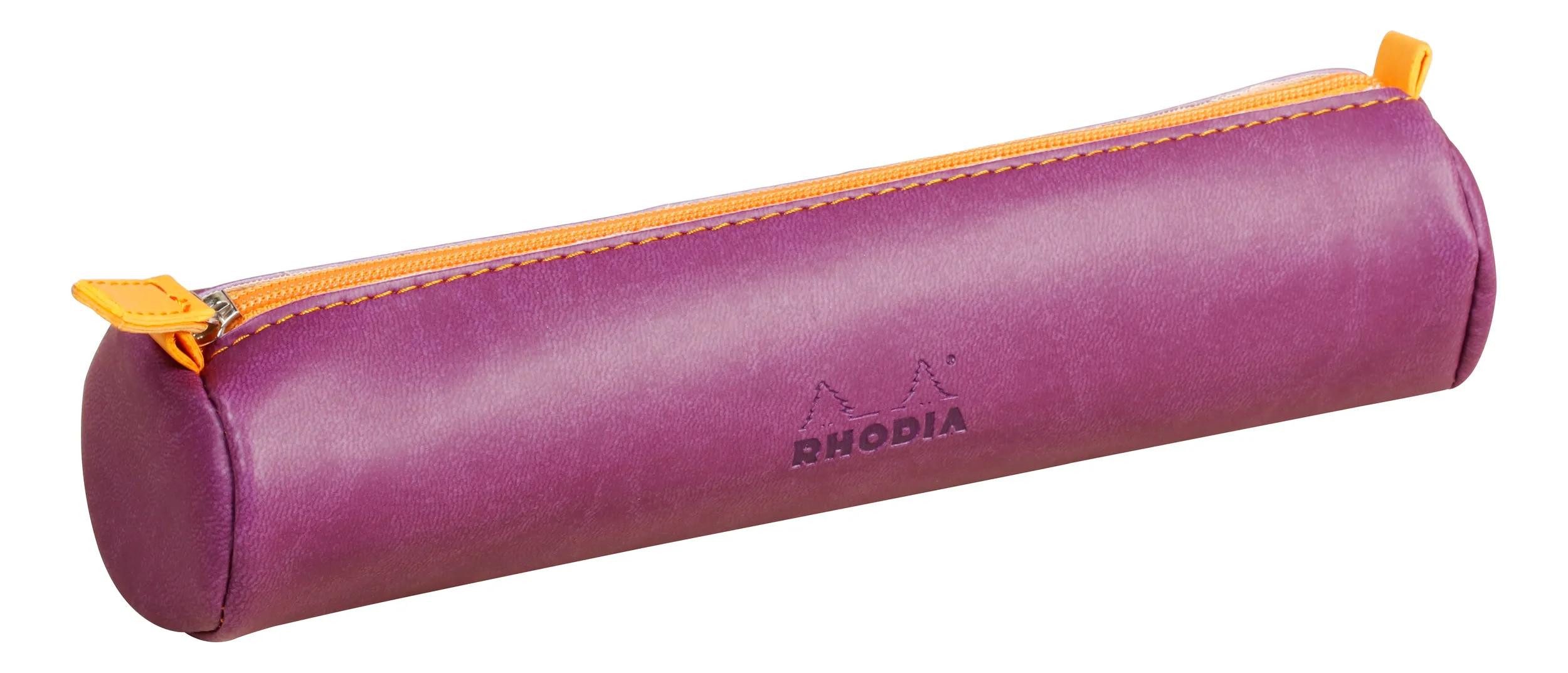 Rhodia Organizer rundes Schlampermäppchen 21,5xØ5cm Kunstleder Violett 318990C, Rhodia, Blöcke, Hefte und Ноутбуки
