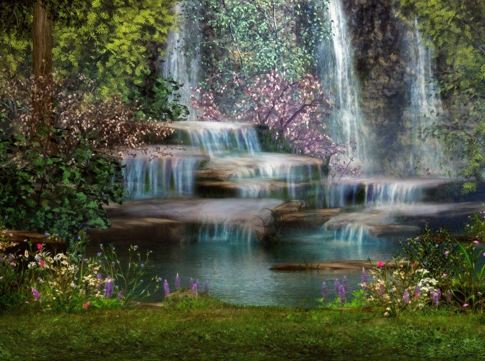 Grafika Art Puzzle Puzzle Bezaubernder Wasserfall, Puzzleteile