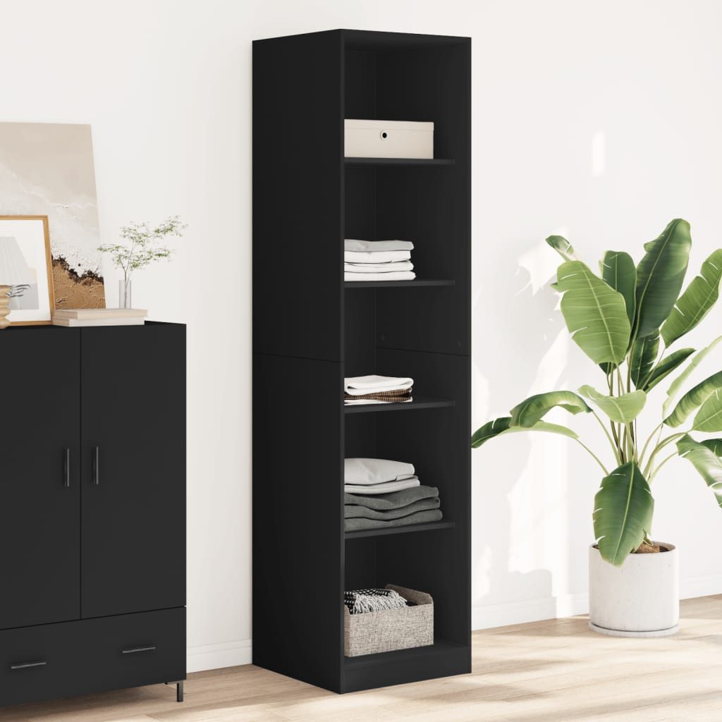 vidaXL Schrankmodule Kleiderschrank Schwarz 50x50x200 cm Holzwerkstoff günstig online kaufen