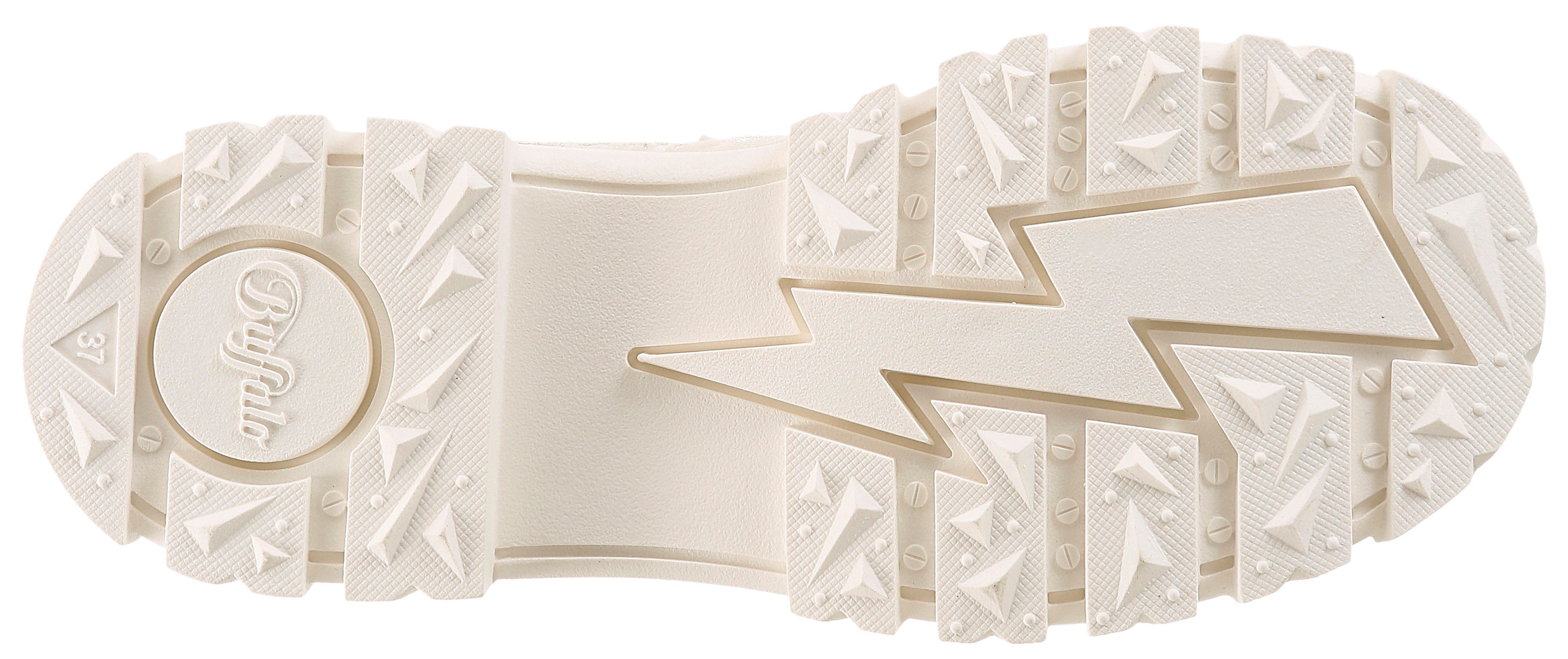 Buffalo Schnürboots Blockabsatz, Plateau, Stiefelette, mit transparentem Schaft