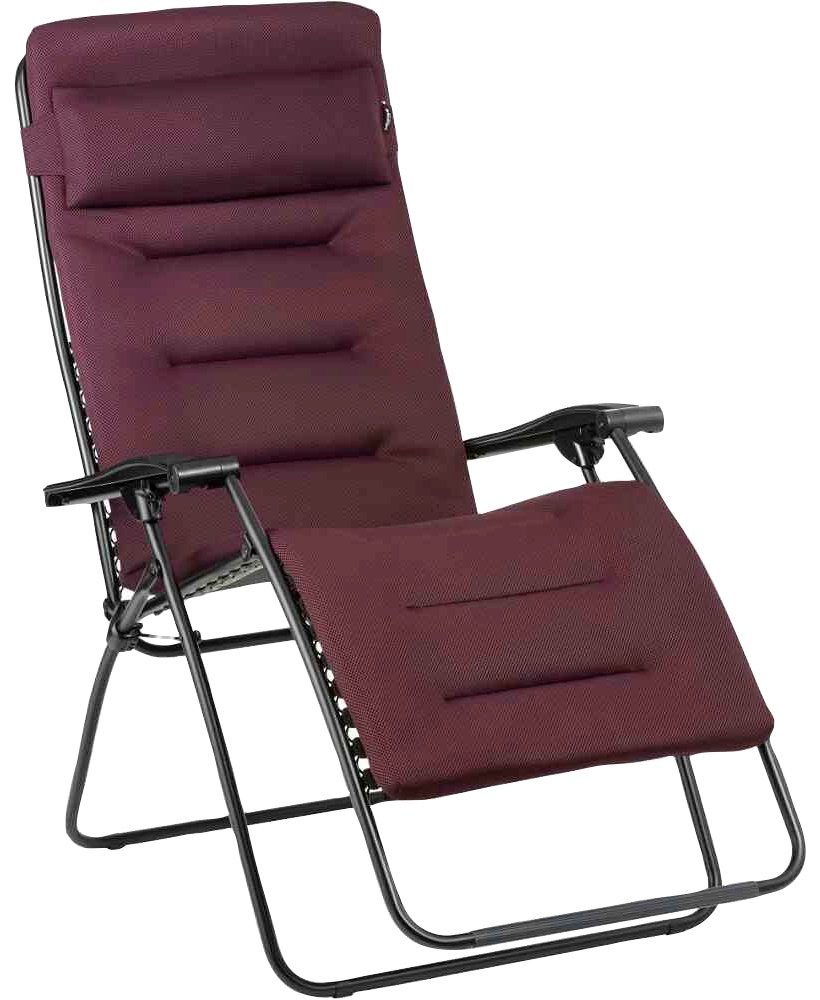 Lafuma Gartensessel Relax AirComfort XL, Relaxfunktion, inkl. Kopfkissen, Lafuma  Relax Liegestuhl RSX Clip XL Air Comfort bordeaux