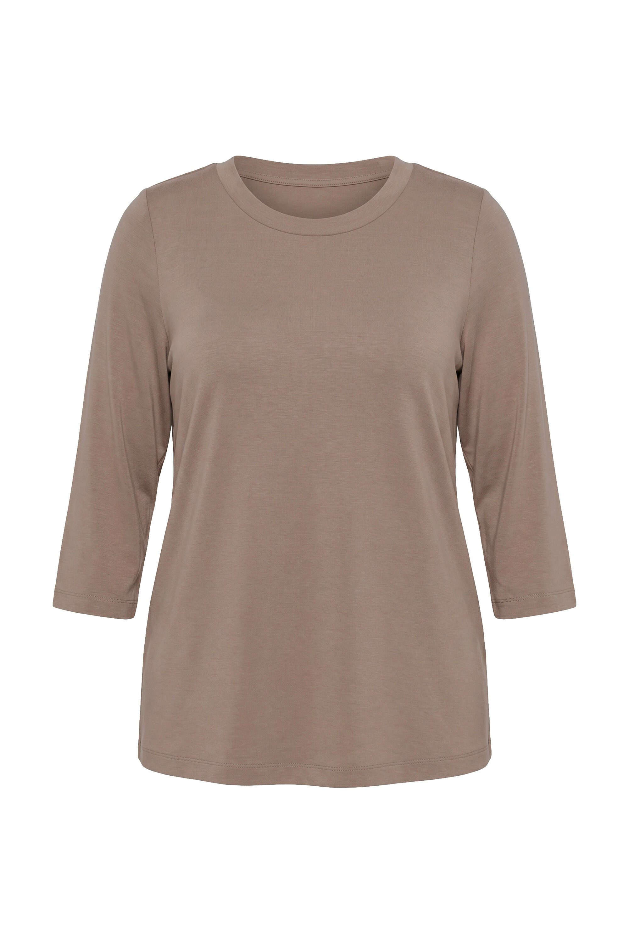 Ulla Popken T-Shirt Shirt Rippbündchen Rundhals 3/4-Arm – Bild 2 von 4