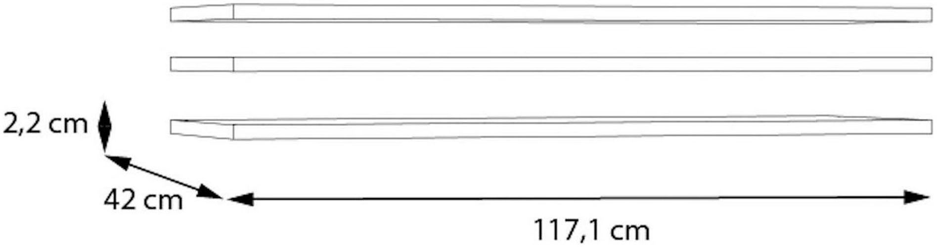 FORTE Einlegeboden, 3 tlg. Set, Breite 117 cm