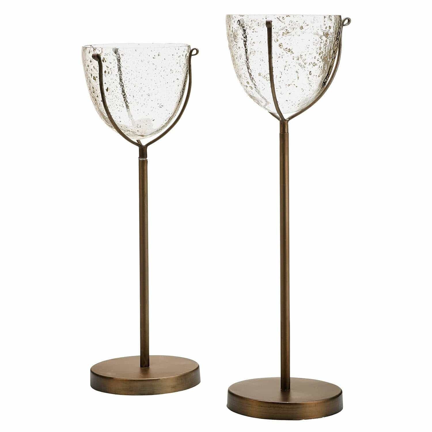 Mirabeau Kerzenständer Kerzenständer 2er Set Piacello antikbraun