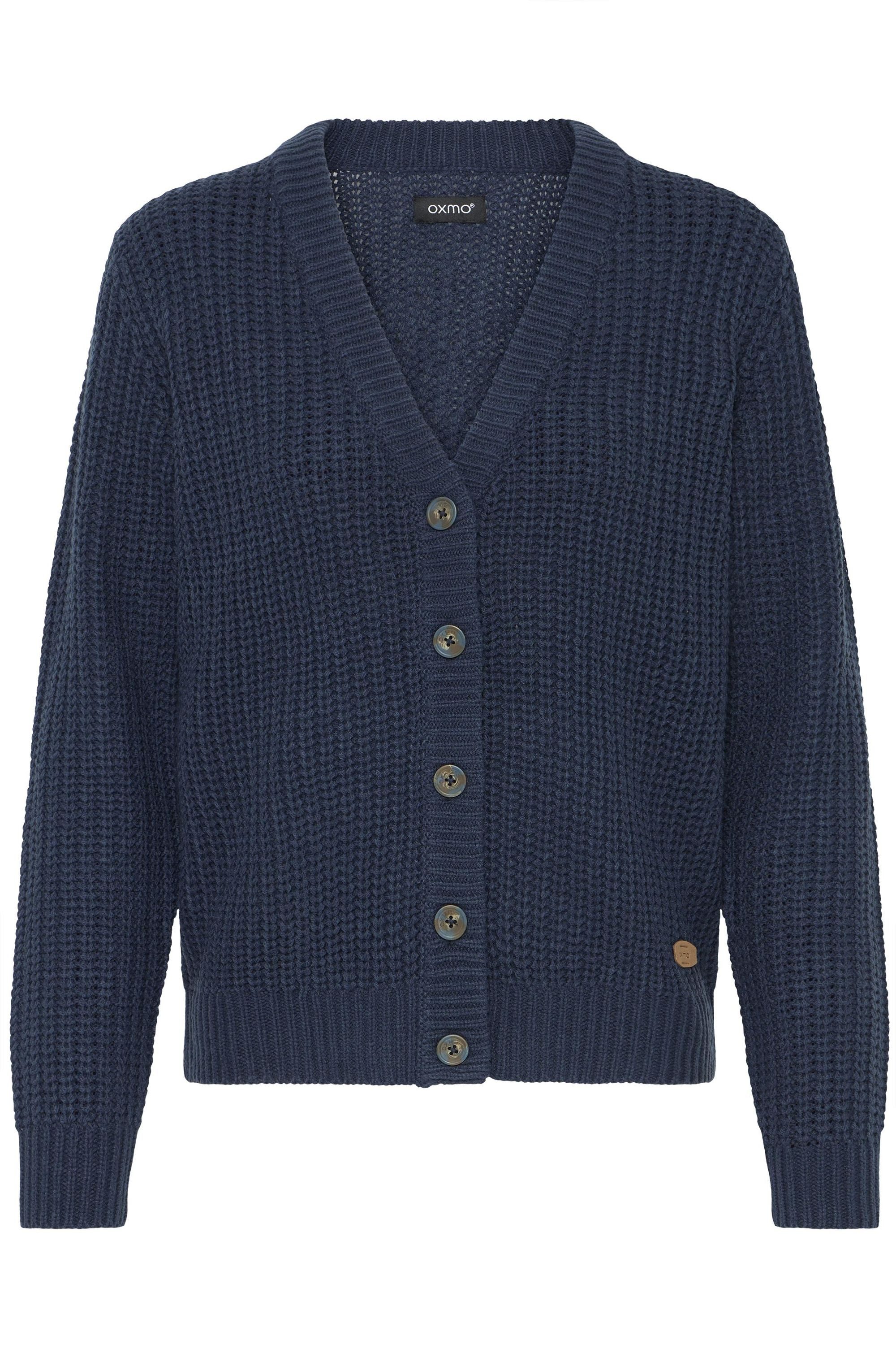 OXMO Strickjacke OXEDNA Modischer Grobstrick-Cardigan mit V-Ausschnitt günstig online kaufen
