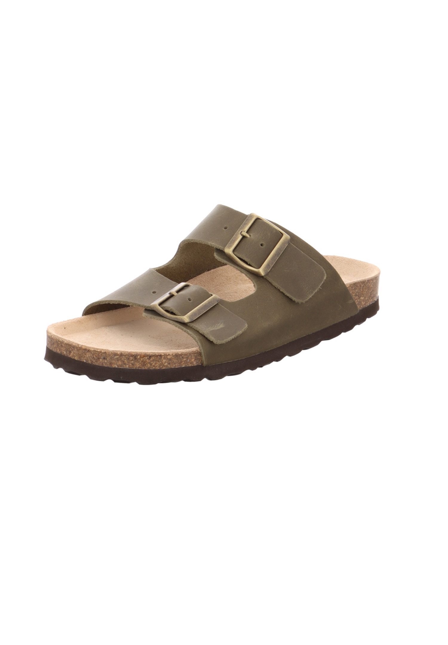 natural Sense Tieffußbett khaki Pantolette