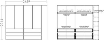 Müller SMALL LIVING Kleiderschrank Modular Plus Варіанти 4 6 Schubladen, Anbauregal wahlweise links oder rechts montierbar