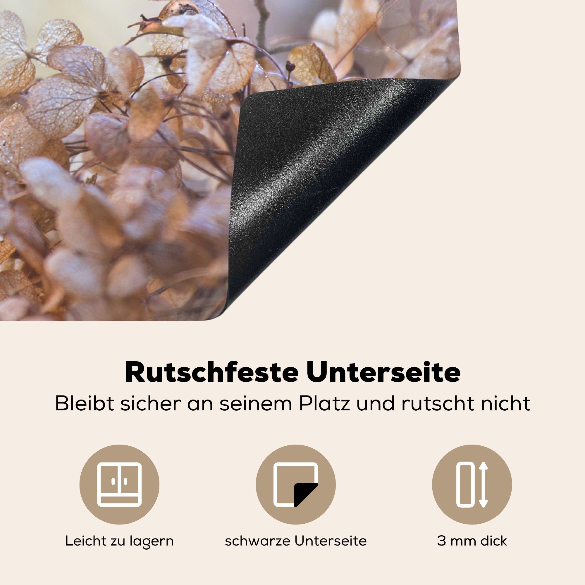 Pastell, MuchoWow cm, (1 Ceranfeldabdeckung - Schutz Vinyl, Natur die Induktionskochfeld küche, Rotkehlchen - tlg), Herdblende-/Abdeckplatte für 81x52