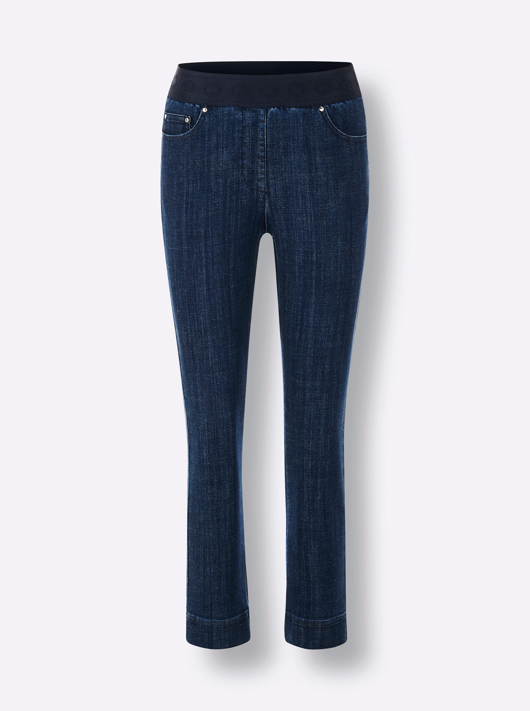 creation L Jeansshorts Lyocell-Mix-Jeans leicht vertieft