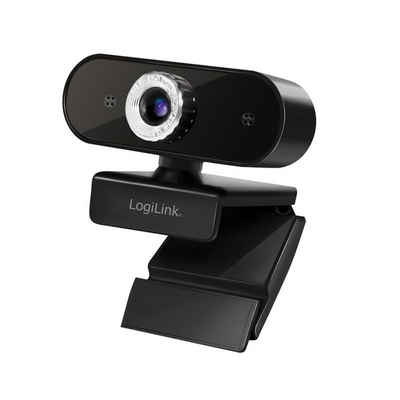 LogiLink UA0368 Webcam (HD, USB, Clip-on Befestigung, Plug and Play, Skype, Google Meet, FaceTime)