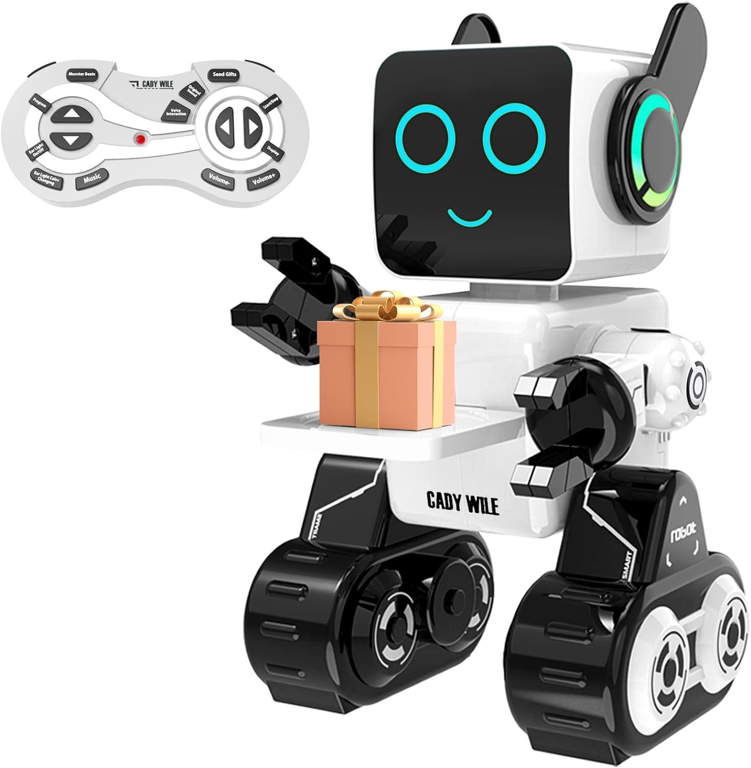 Powerwill Lernroboter Ferngesteuert Roboter Spielzeug für Kinder,Intelligent Programmier (wiederaufladbarer RC-Roboter-Bausatz), LED intelligenter Roboter,spricht Tanzbewegungen,integrierte Münzbank