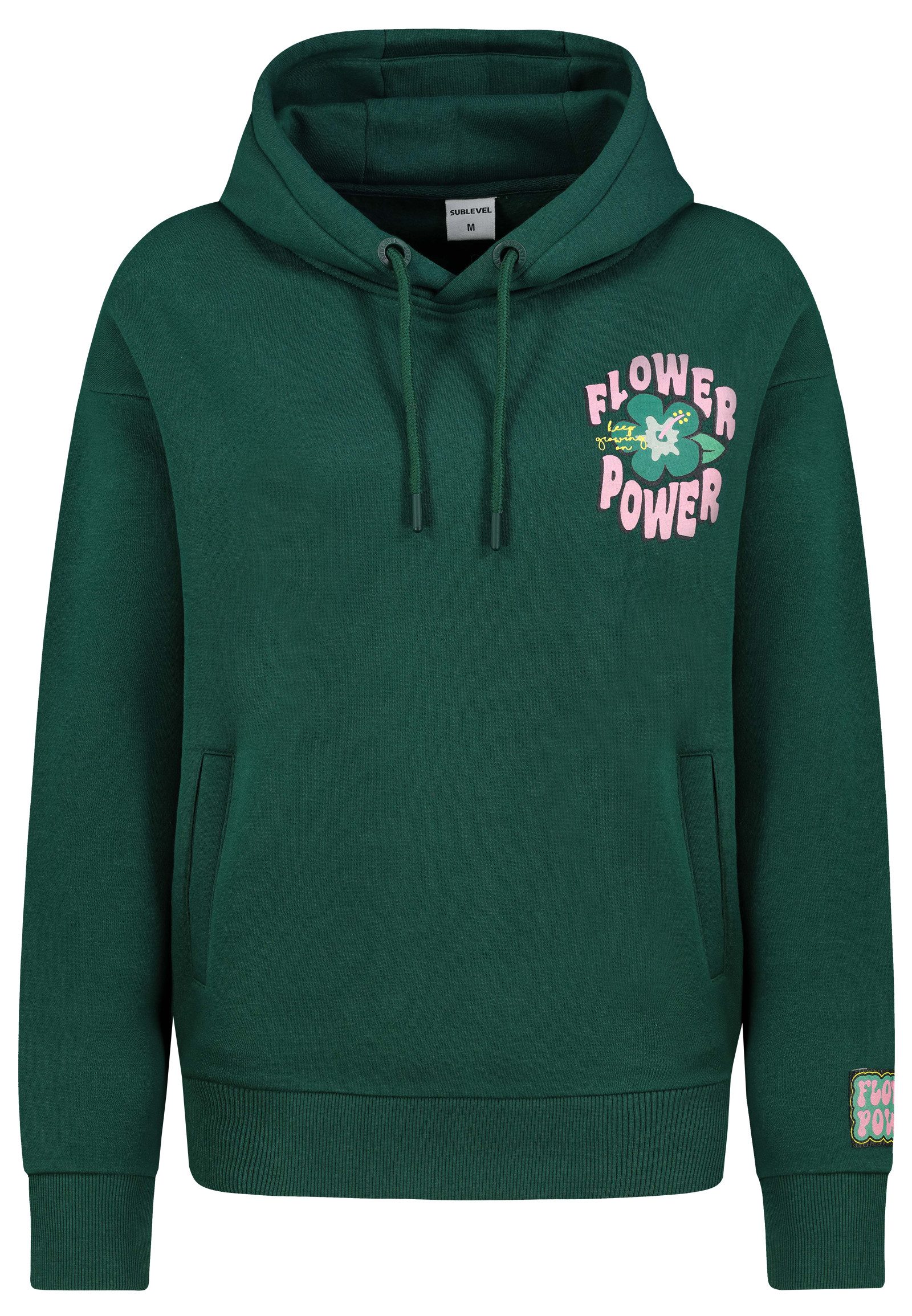 SUBLEVEL Kapuzenpullover Hoodie Mit überlappende K Produktbild-Vorschau 2