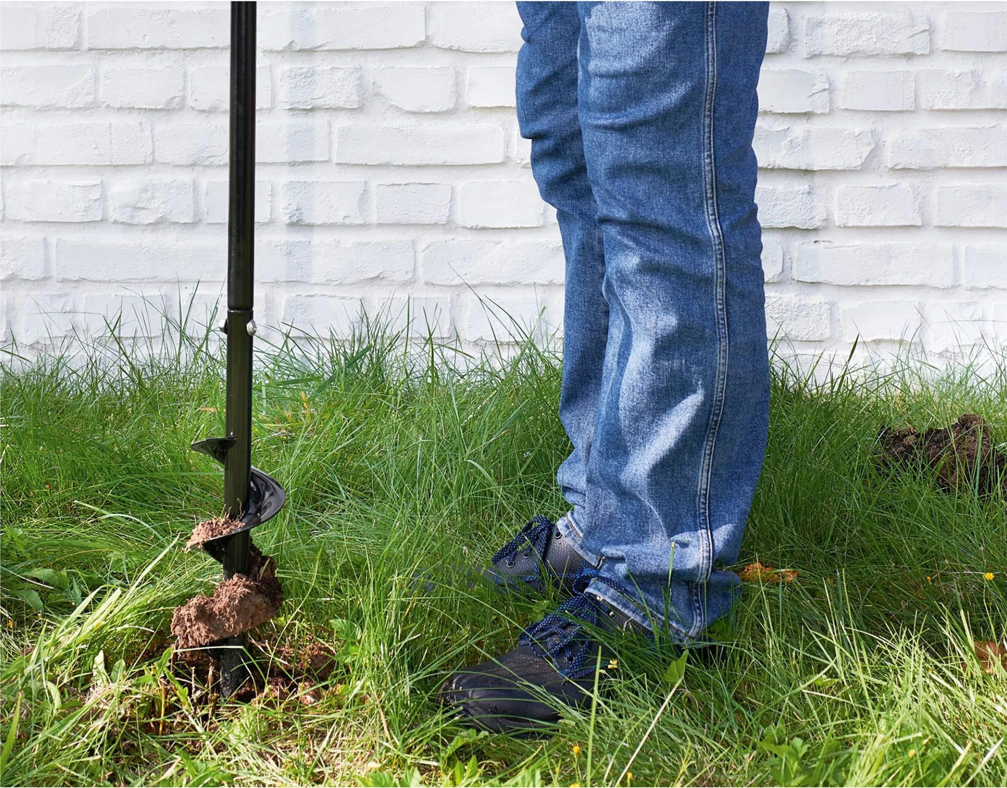 Parkside Handerdbohrer Parkside Erdlochbohrer Handbohrer Pfahlbohrer Loch 10x80cm, (Komplettset, 1-tlg., 3 teiliges Handbohrer Set), Kraftsparender Hand Erdlochbohrer mit Softgrip Griffen