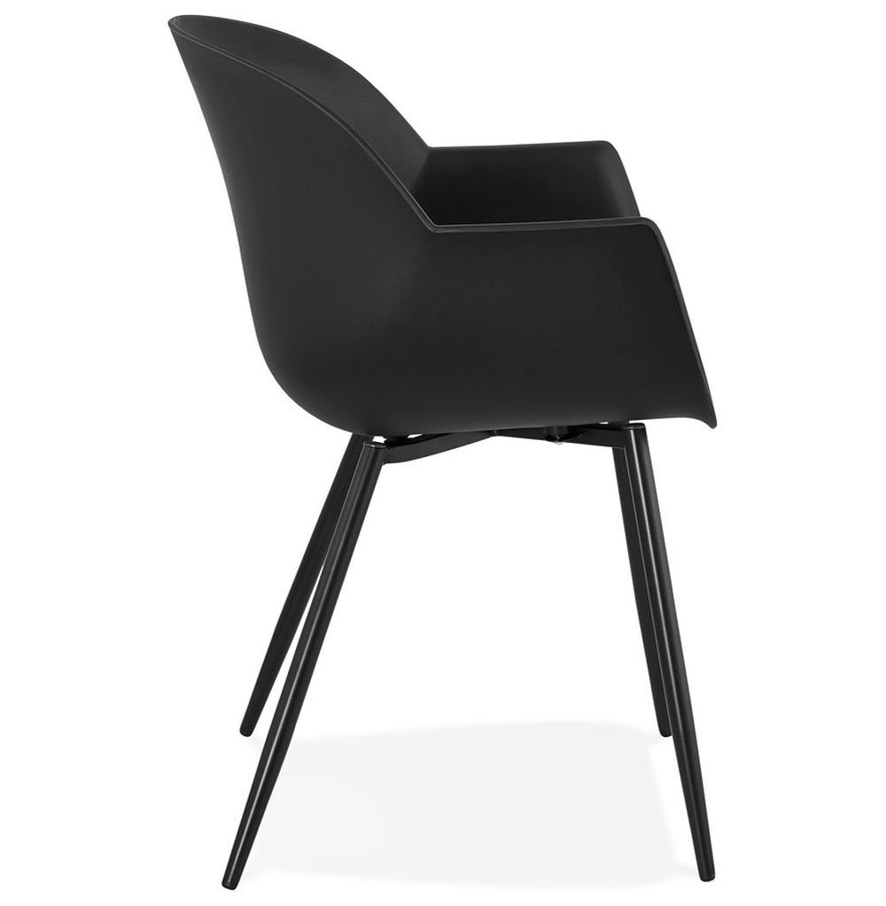 Loungesessel Plastic KADIMA DESIGN Esszimmerstuhl (black) Schwarz SANKUS Polym