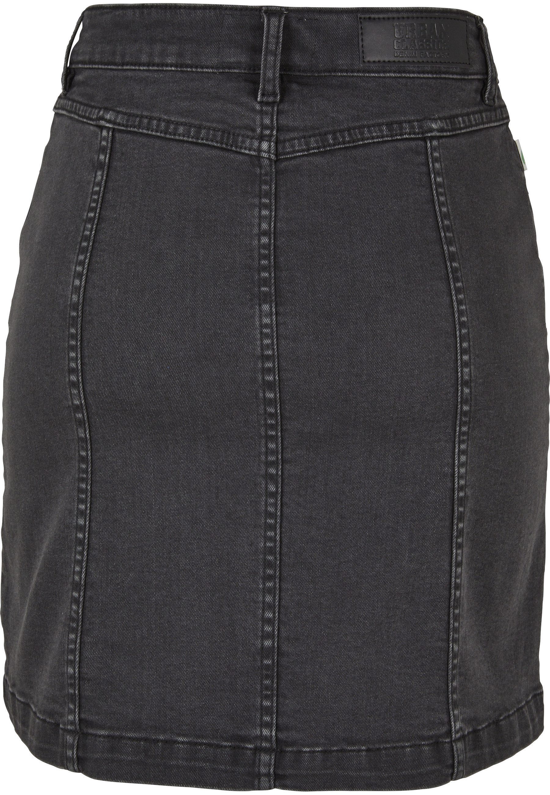URBAN CLASSICS Sommerrock Urban Classics Damen Ladies Organic Stretch Button Denim Skirt (1-tlg)