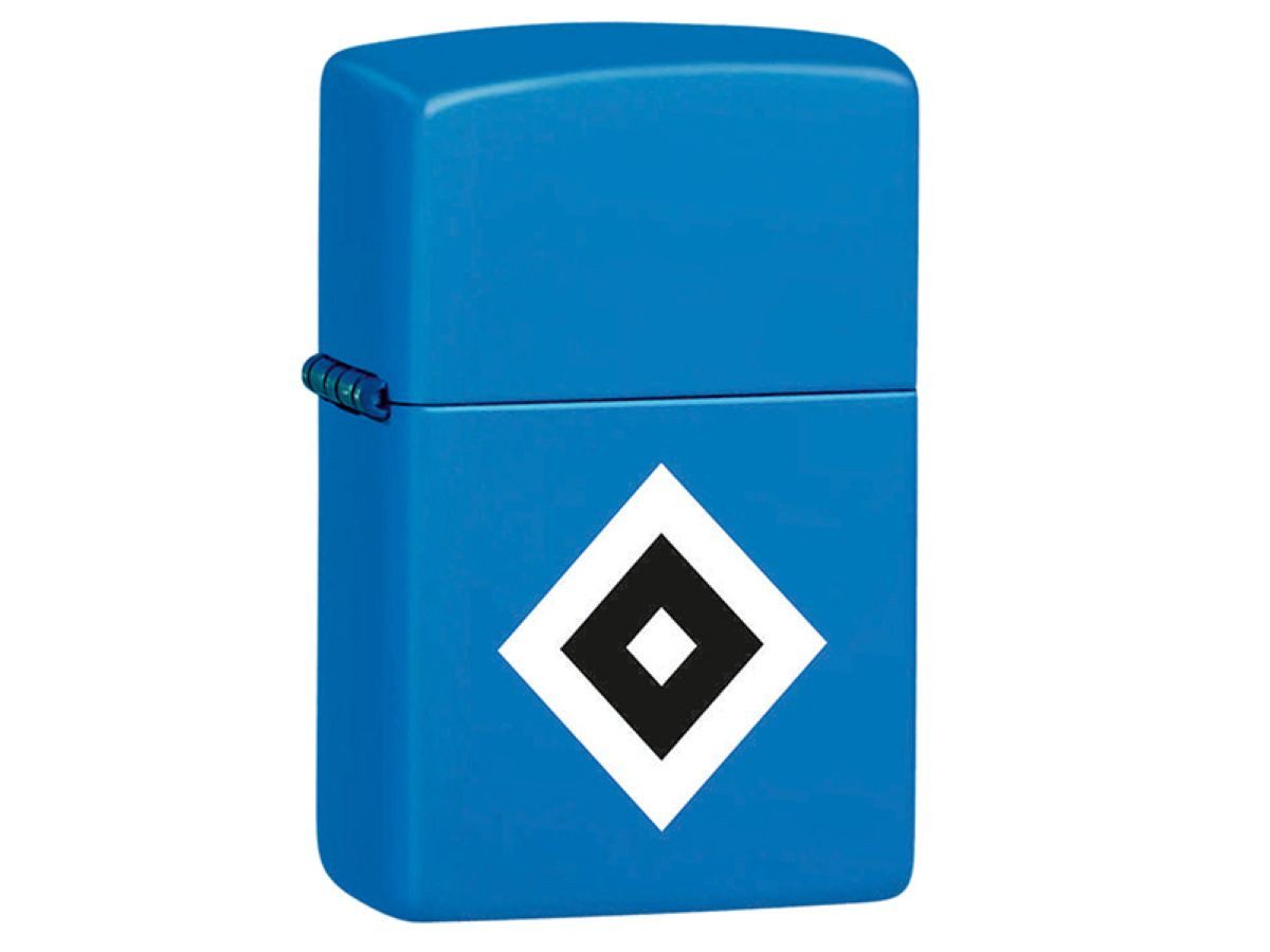 Zippo Feuerzeug HSV Fussball Fan blau schwarz mit Logo in einer Geschenkbox, das Original - made in USA