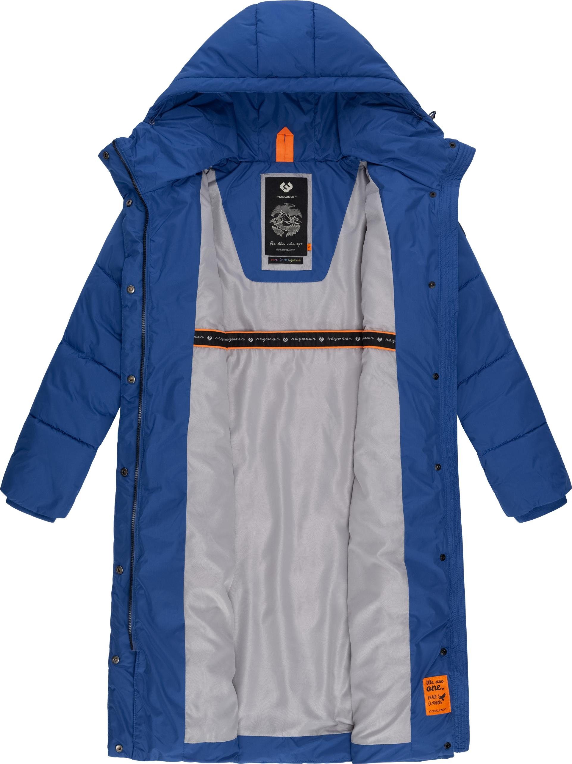 Wasserdichter Winter Suminka Wintermantel Damen Steppmantel Ragwear blau