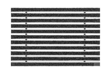 Fußmatte ACO 600x400mm Fußmatte Rips anthrazit mit Bodenwanne Vario Light Schuhabstreifer Abtreter, ACO Severin Ahlmann GmbH & Co. KG, rechteckig, Höhe: 20 mm, geeignet für den überdachten Außenbereich