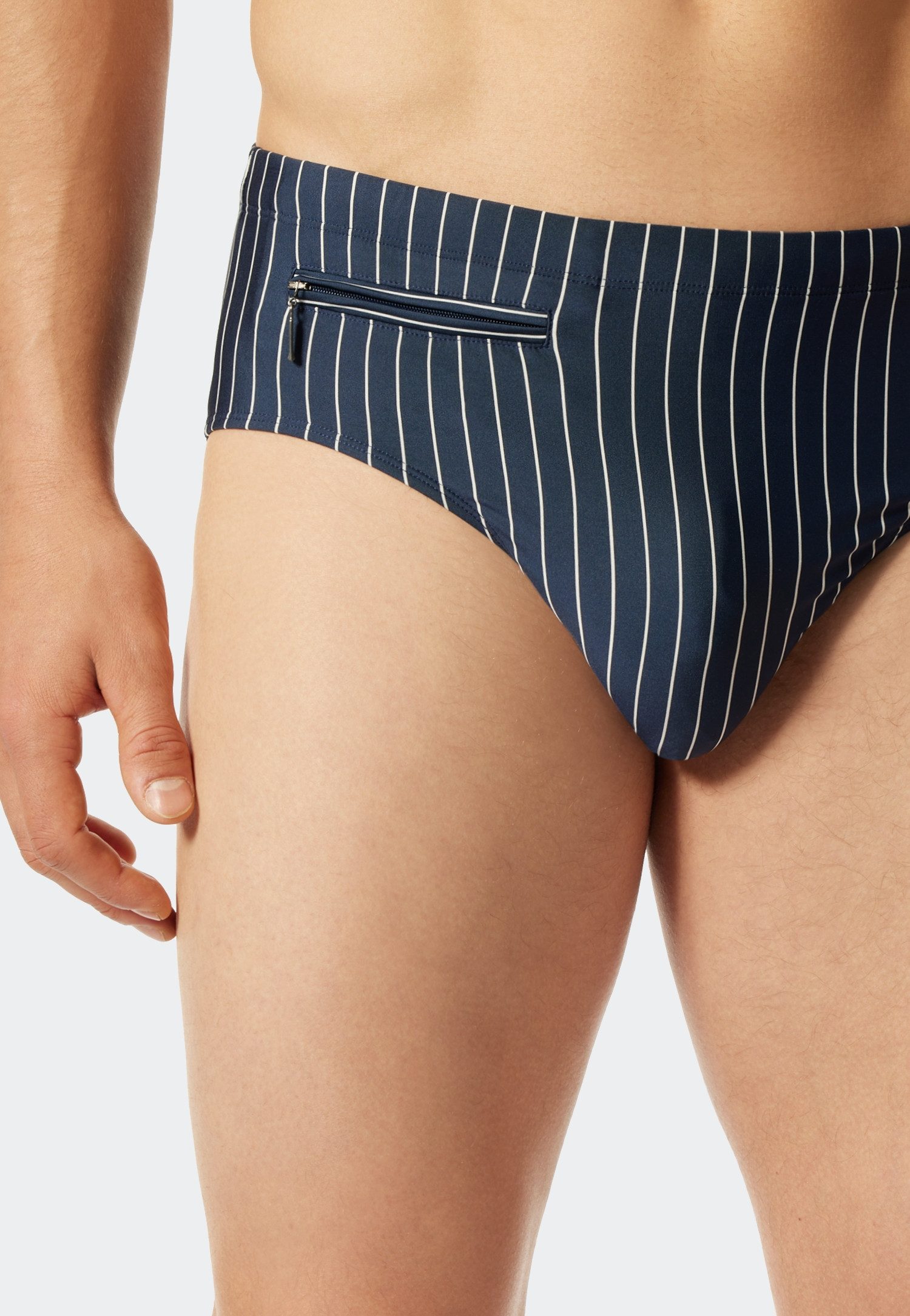 Schiesser Badeslip Nautical Casual mit weißen Streifen