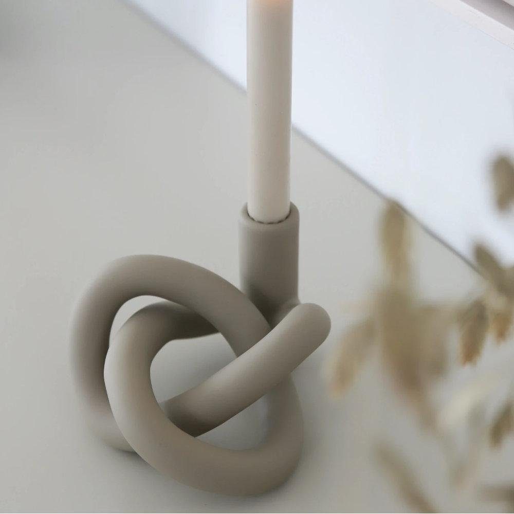 Kerzenständer Kerzenhalter Lykke Dark Design Silver Cooee (1er)