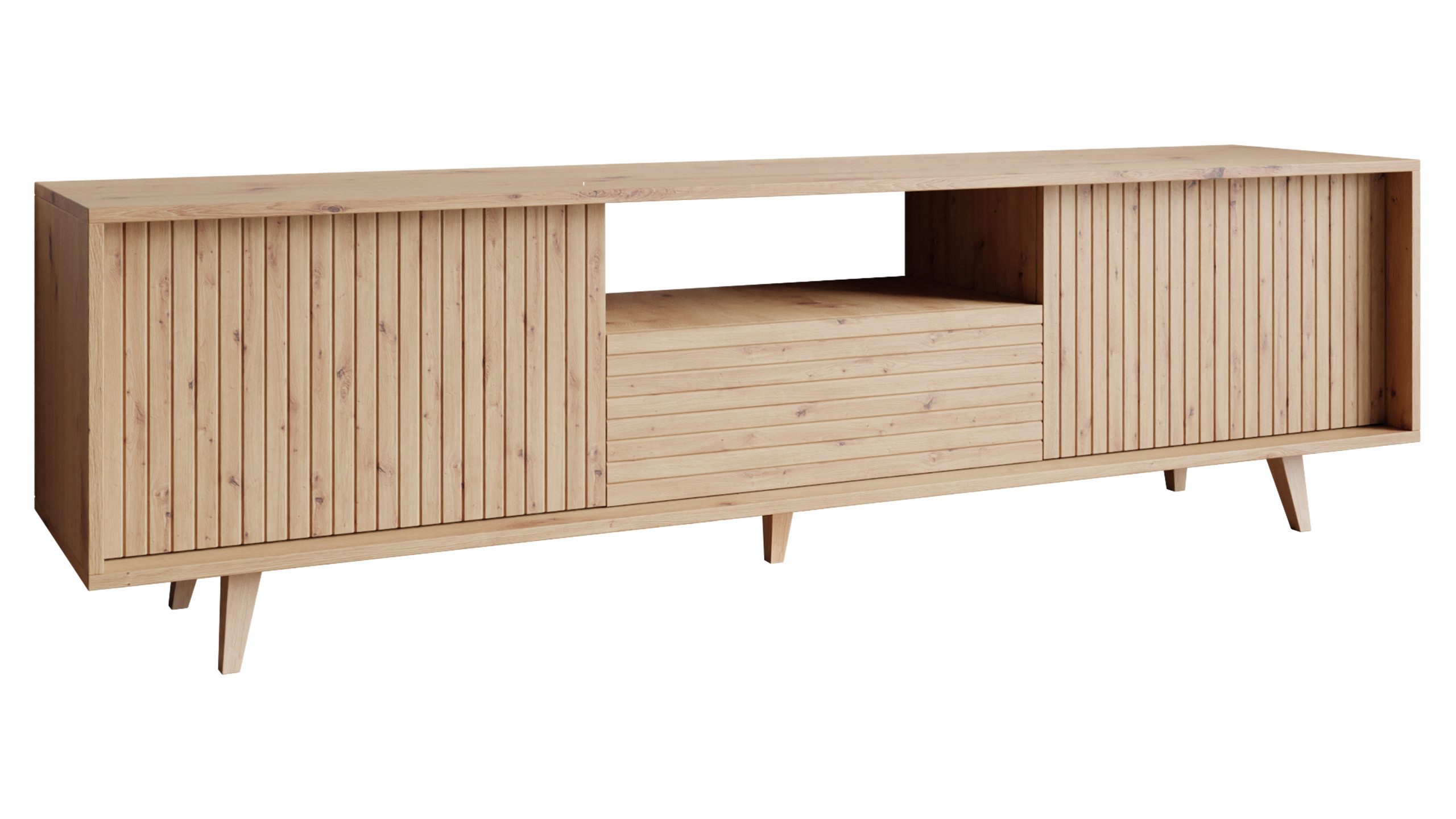 MIRJAN24 TV-Schrank Ferido 2K1SZ (mit zwei Klappen und Schublade) Grifflose günstig online kaufen