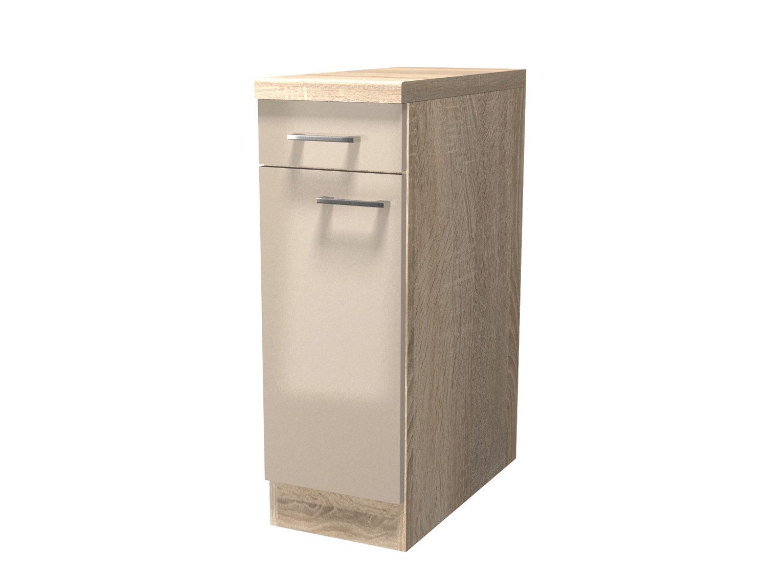 Flex-Well Unterschrank Küchenunterschrank 30 cm - Kaschmir Glanz Sonoma Eiche – Neapel