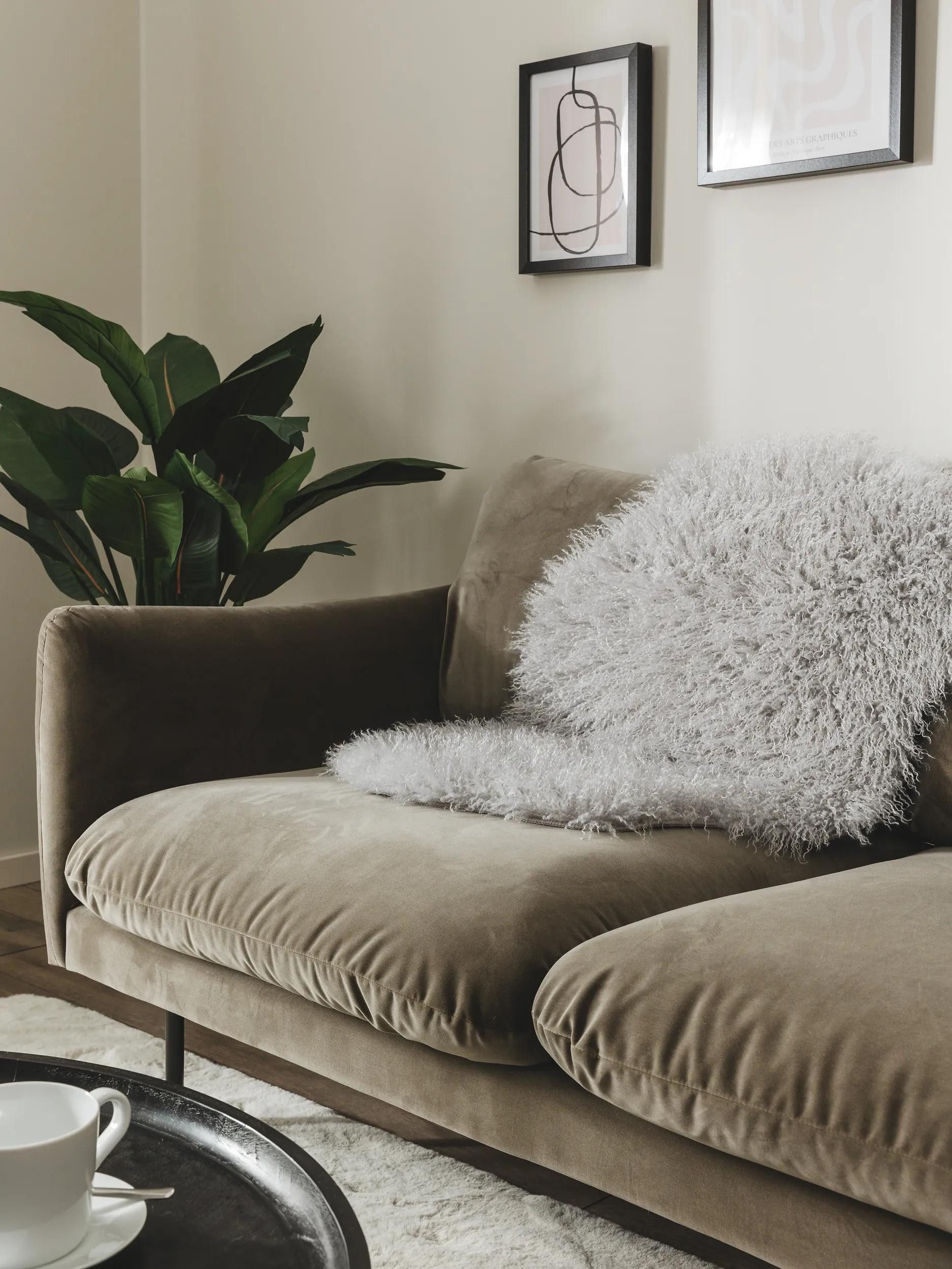 benuta Fellteppich Oscar, Sonderform, Höhe: 6 mm, Kunstfaser, Berber, Ethno-Style, Wohnzimmer