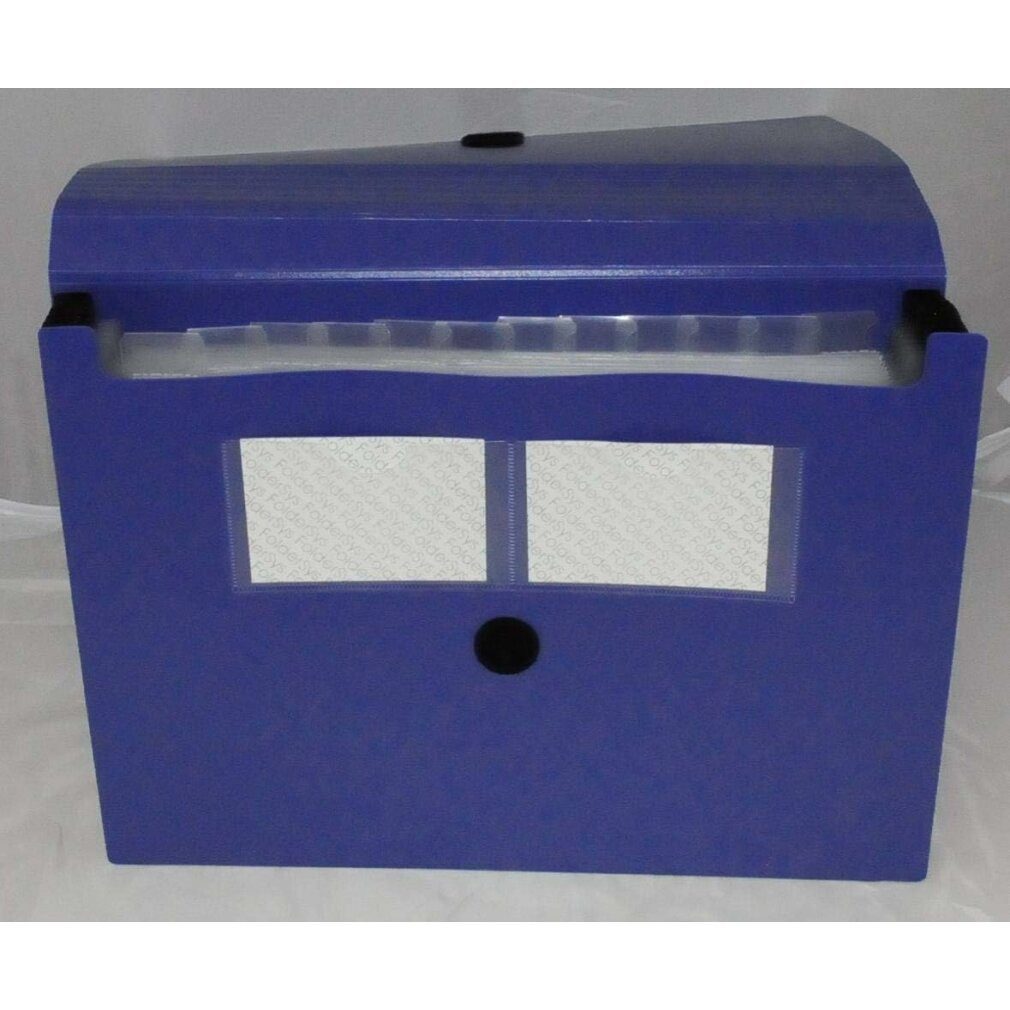 FOLDERSYS Fächermappe Fächermappe 12 Fächer blau günstig online kaufen