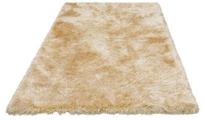 Hochflor-Teppich Glossy 411, merinos, rechteckig, Höhe: 70 mm, besonders weich durch Microfaser, Wohnzimmer
