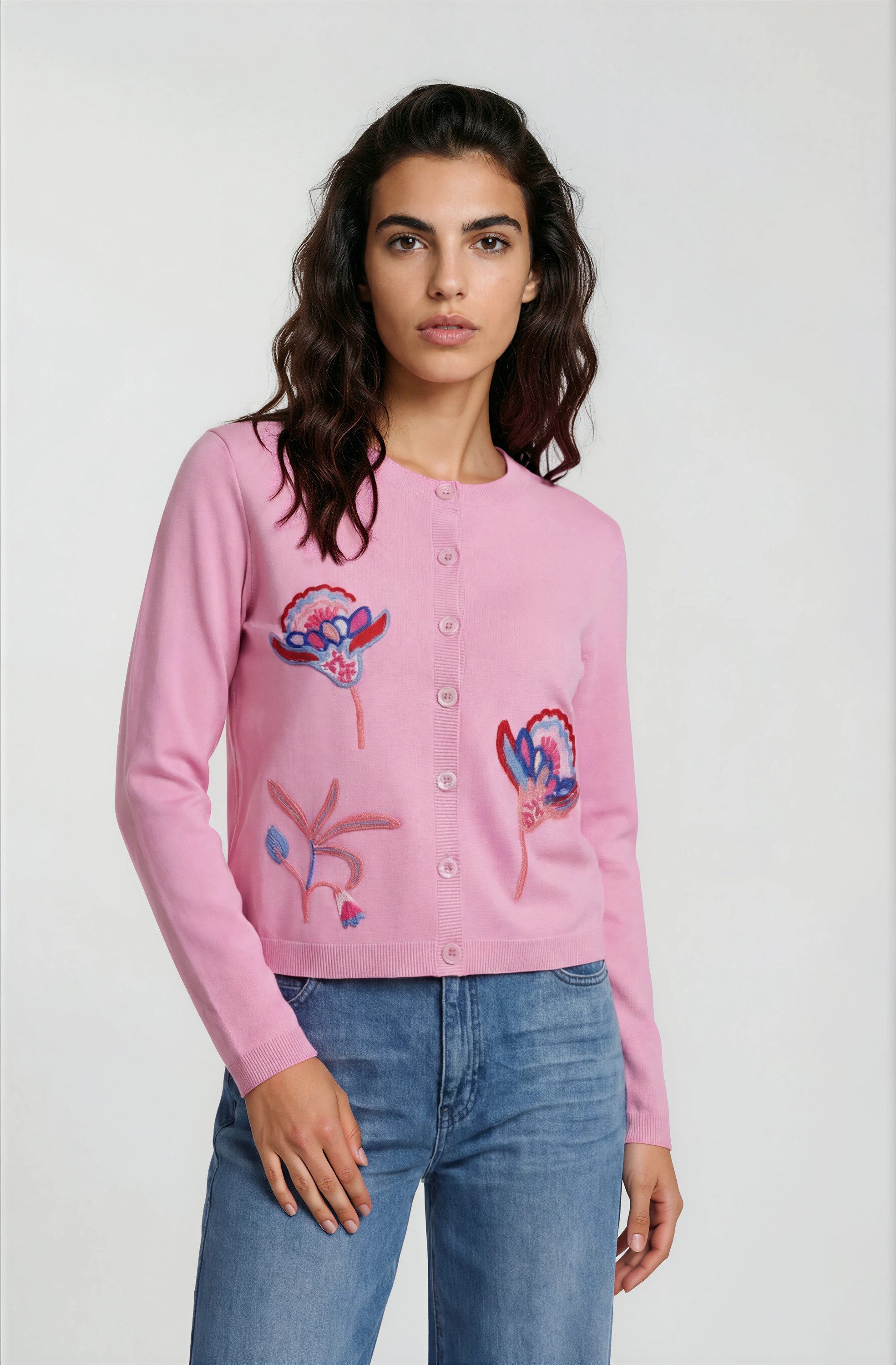 Milano Italy Cardigan mit Stickerei