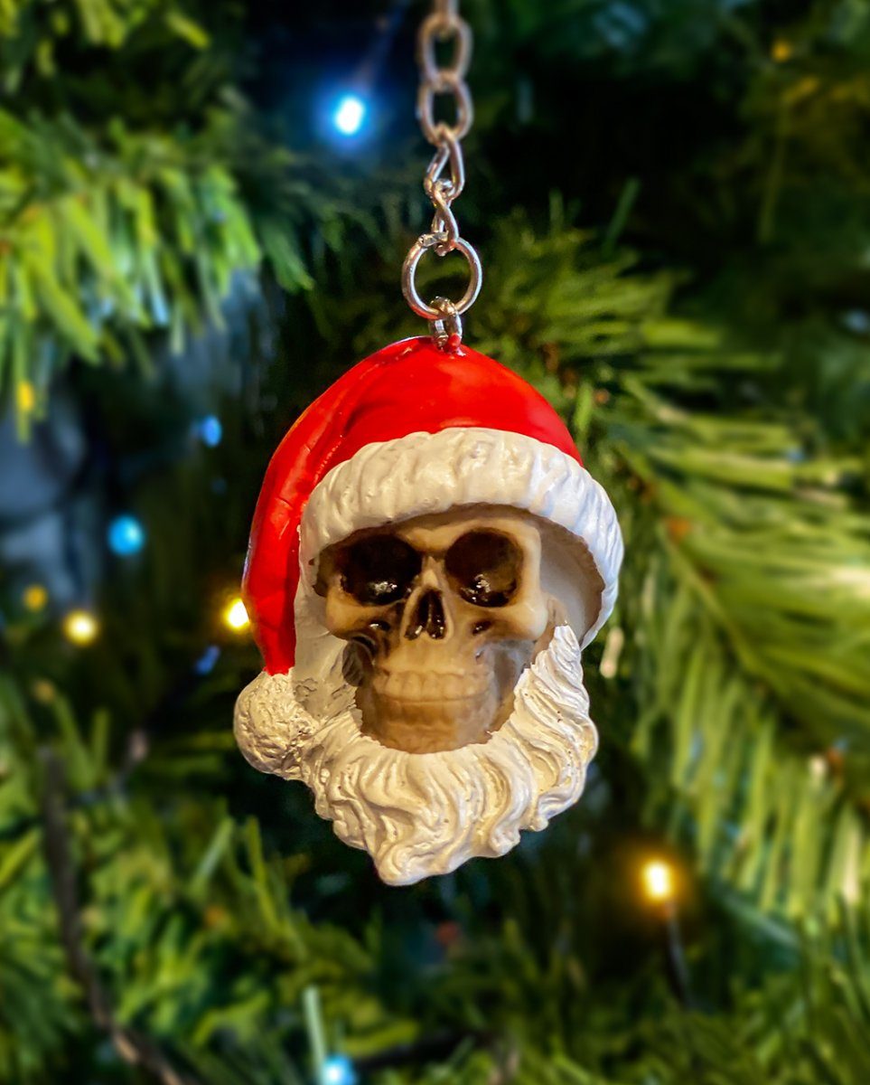 5,5c Weihnachtsmann Totenschädel Horror-Shop Schlüsselanhänger Dekofigur