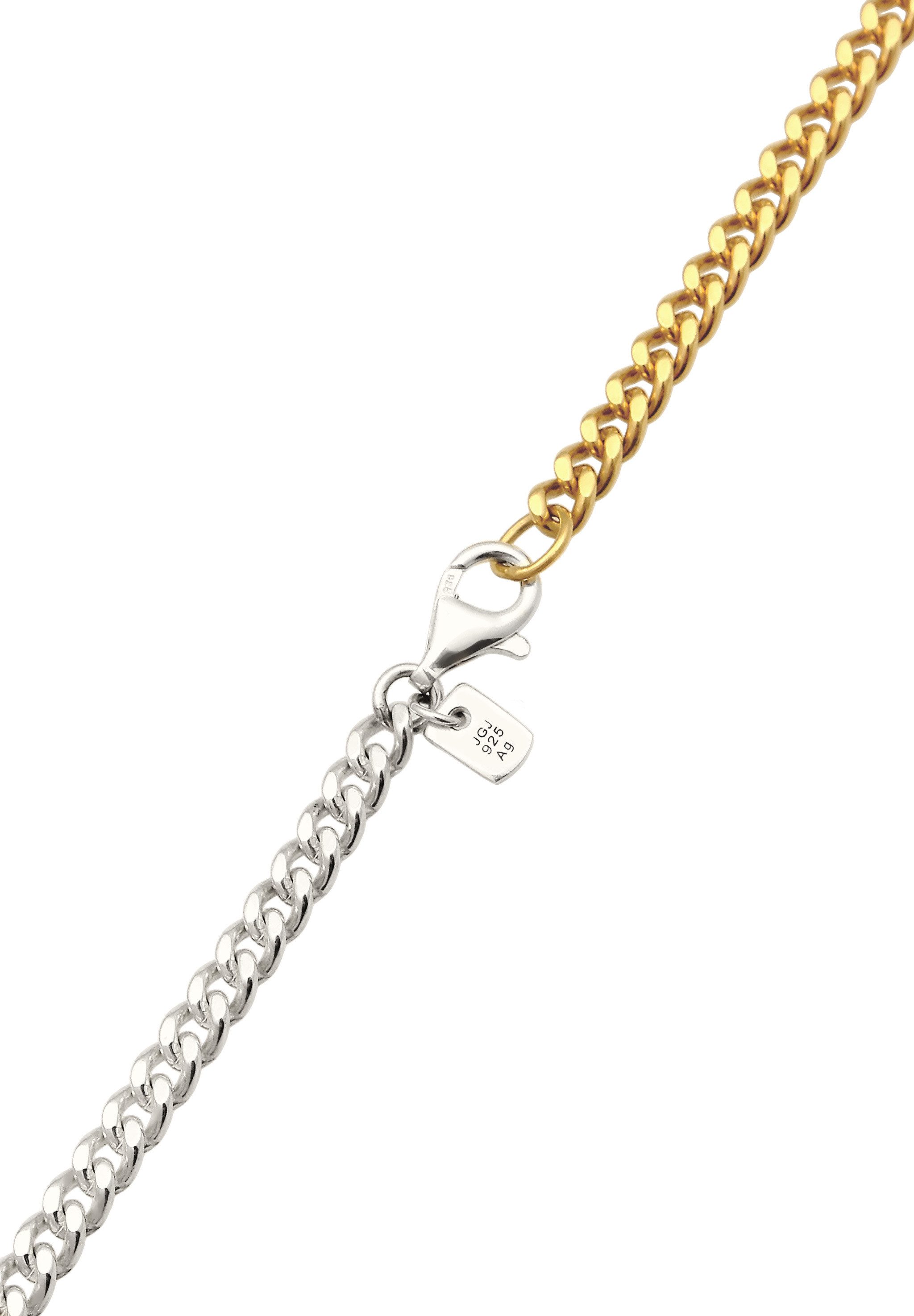 Kuzzoi Silberkette Panzerkette Bicolor 925 Sterling Silber