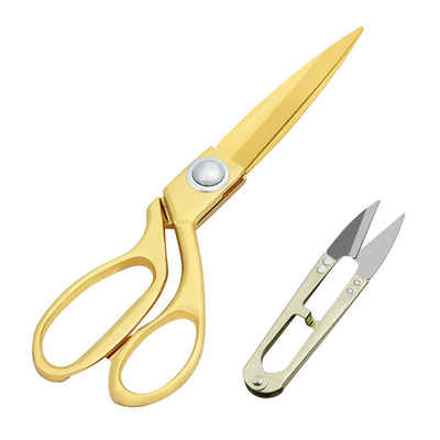 Handi Stitch Papierscheren Goldene Stoffschere mit Fadenschneider, (1-tlg), Golden Fabric Scissors with Thread Cutter