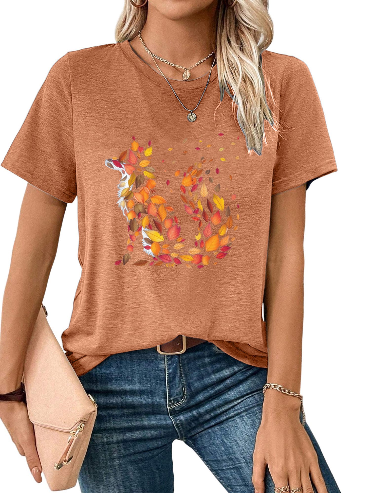 PYL Print-Shirt Damen Sommer bequemes t günstig online kaufen