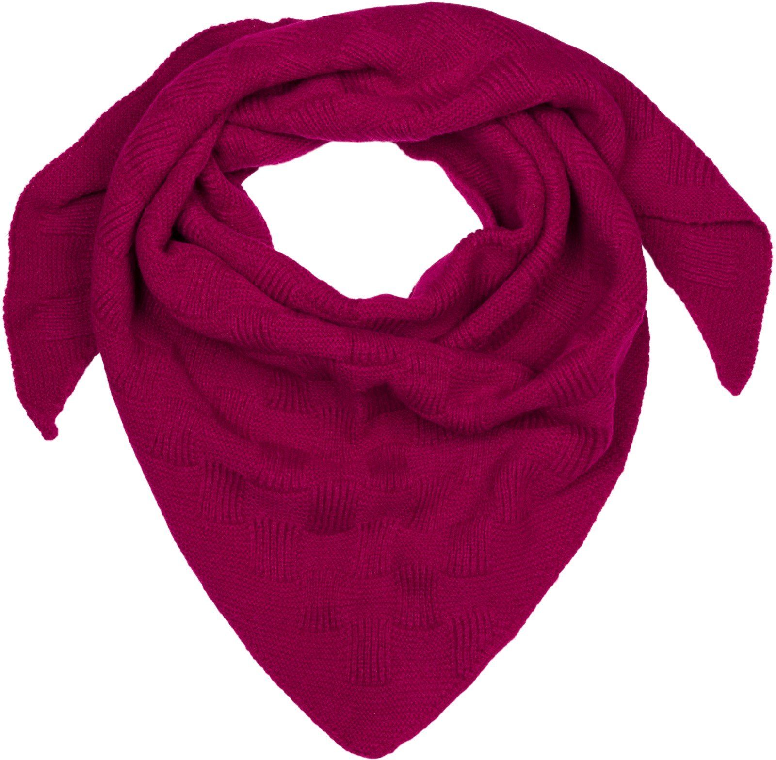 styleBREAKER Strickschal Strick Dreiecktuch Schachbrett Strickmuster, günstig online kaufen