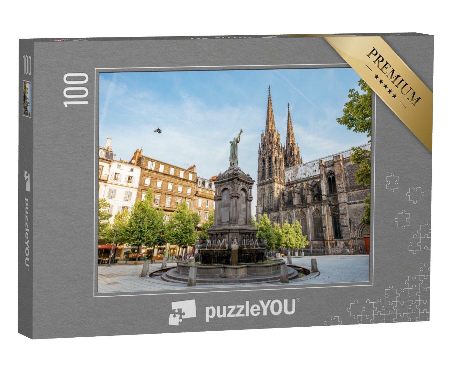 puzzleYOU Puzzle Denkmal und Kathedrale in Clermont-Ferrand, 100 Puzzleteile, puzzleYOU-Kollektionen