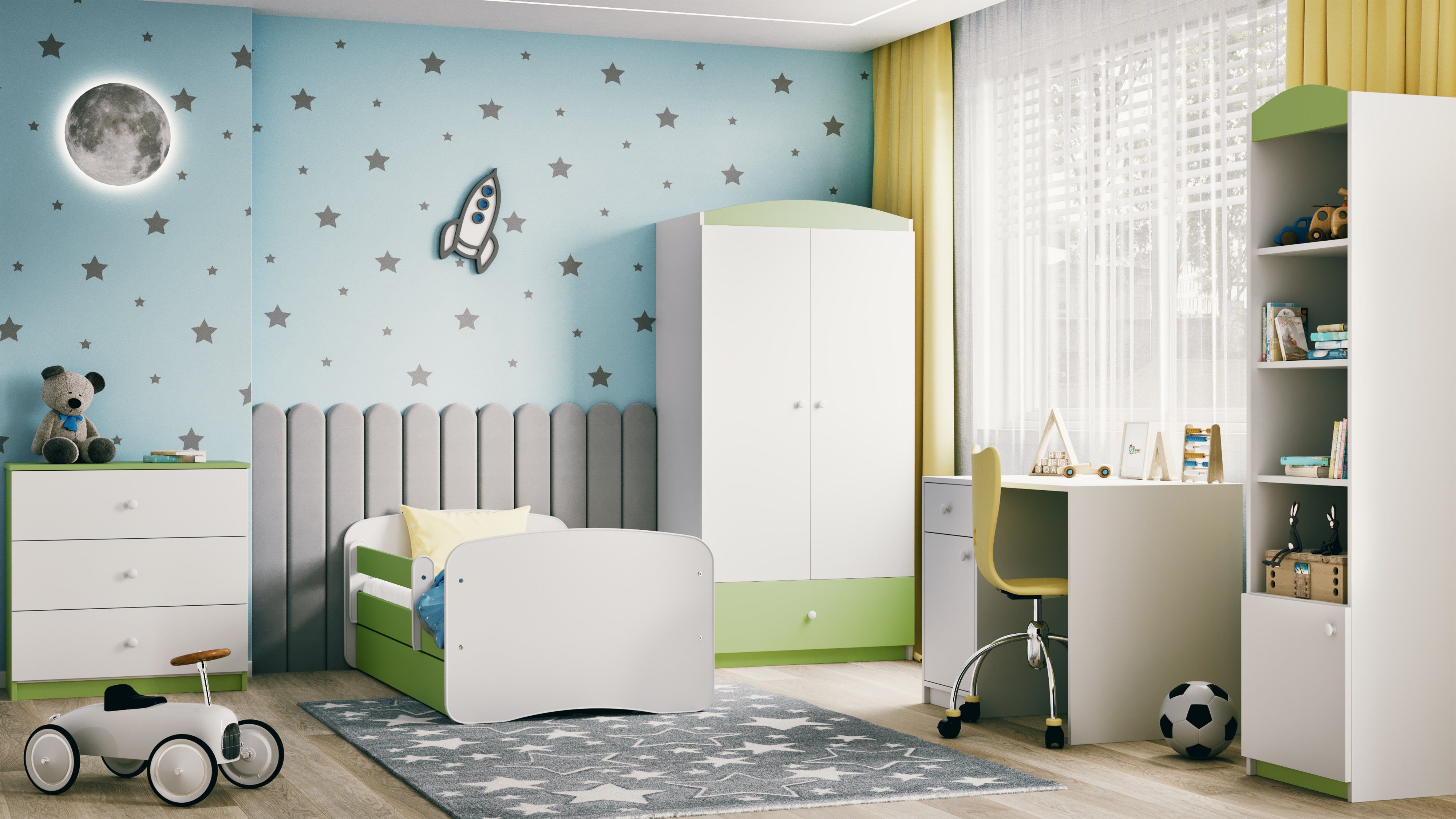 Bjird Kinderkleiderschrank Kleiderschrank Babydreams (4 Einlegeböden günstig online kaufen