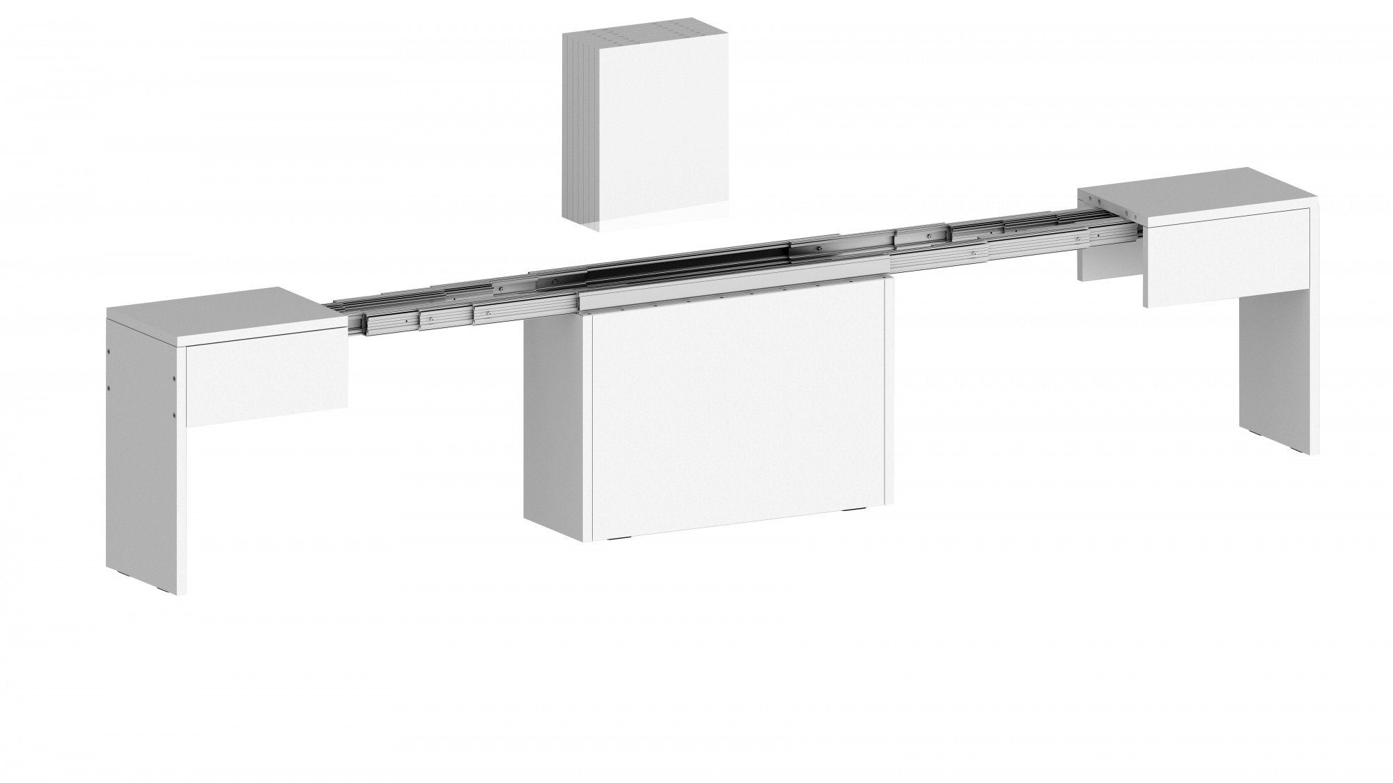 Home affaire Sitzgruppe Praktika, (Spar-Set, 2-tlg., Set beinhaltet 2 Bänke), Je Bank ausziehbar bis 290 cm