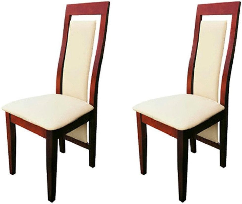 Xlmoebel Sitzgruppe Esszimmer-Stühle mit Textilpolsterung und robustem Holzgestell, Hergestellt in Europa