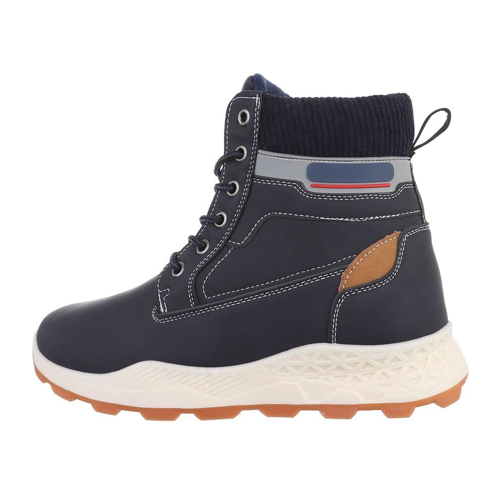 Ital-Design Herren High-Top Freizeit Sneaker (78003893) Flach Freizeitschuhe in Dunkelblau